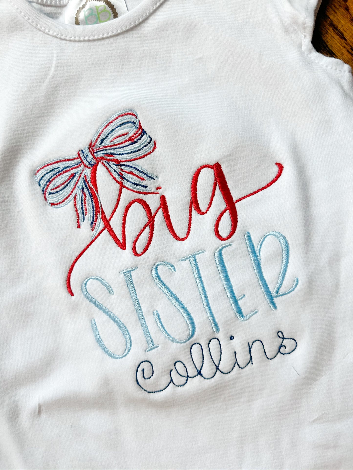 Big sister patriotic w/ bow