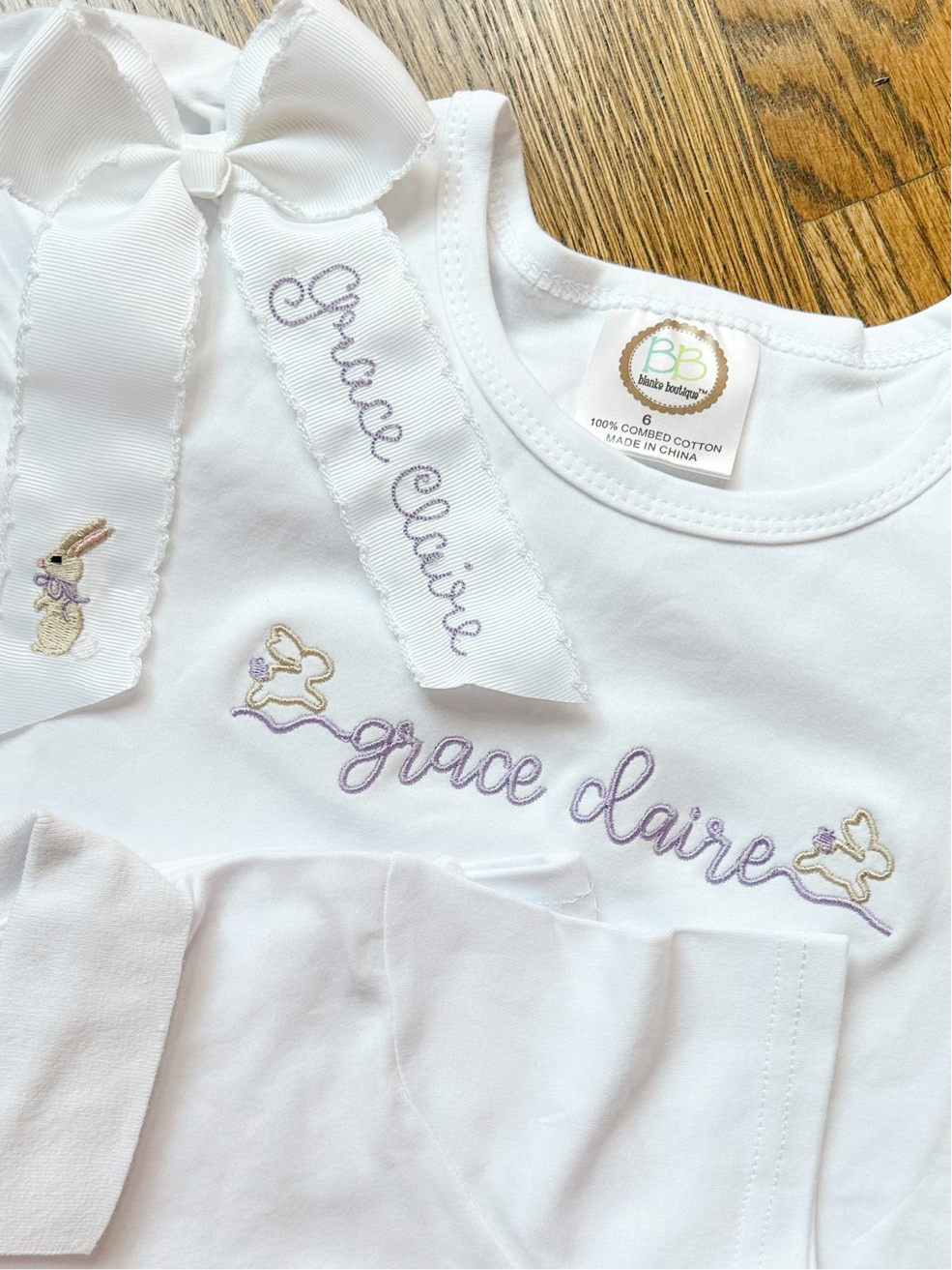 Bunny swash with name