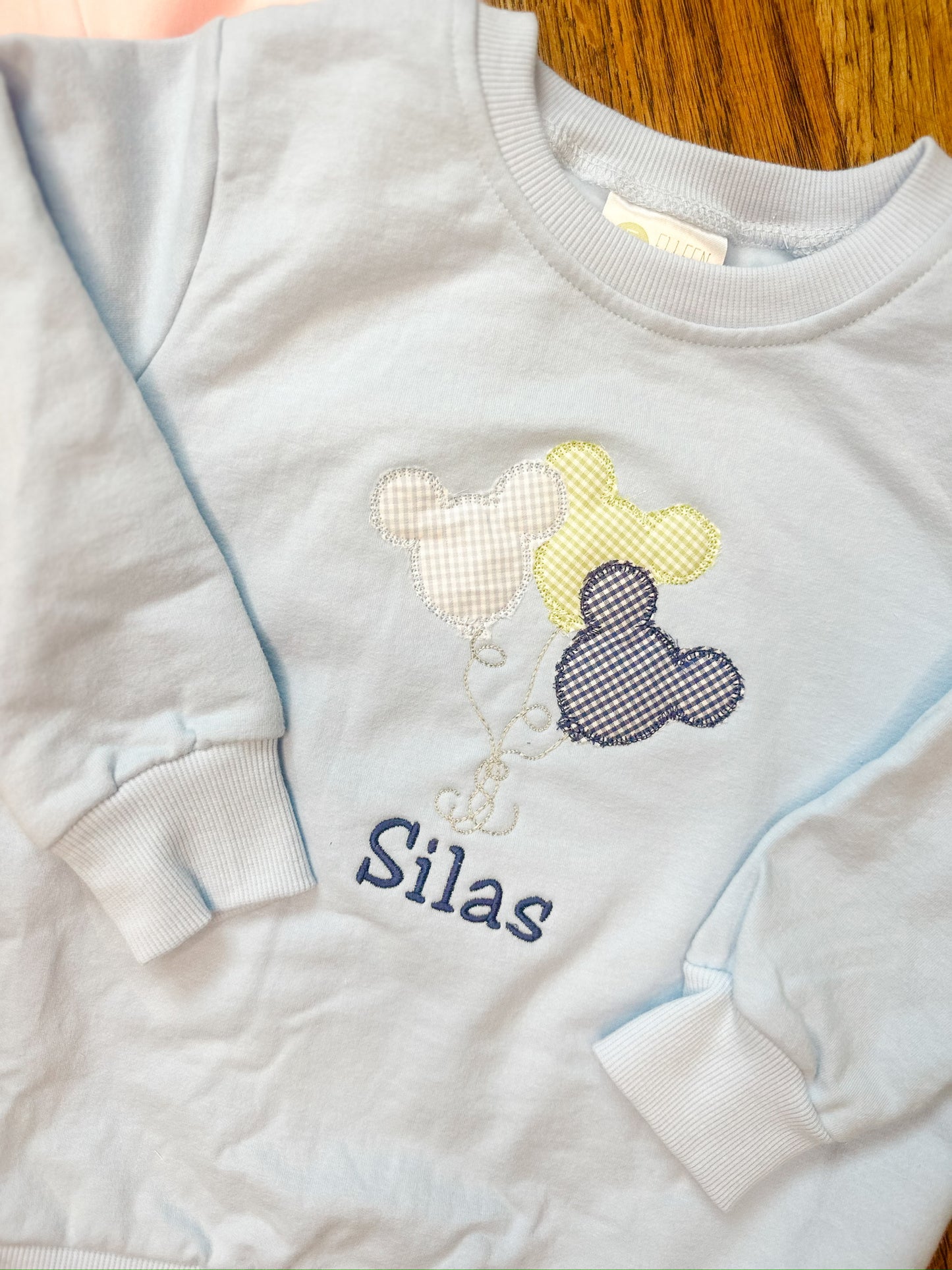 Mouse applique balloons