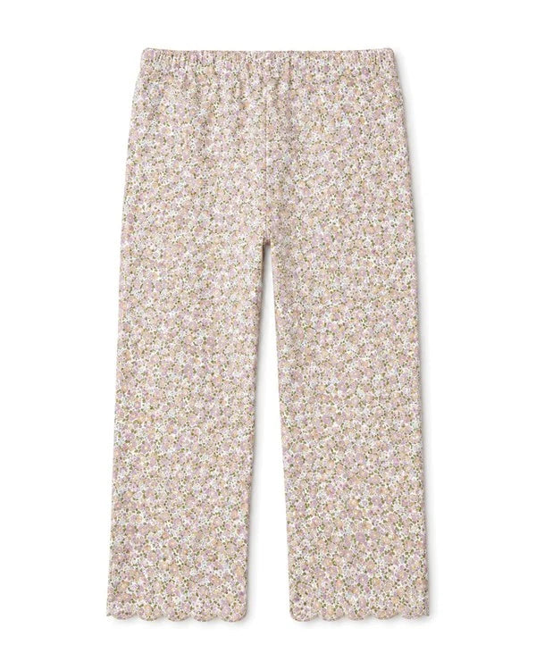 Scalloped floral leggings