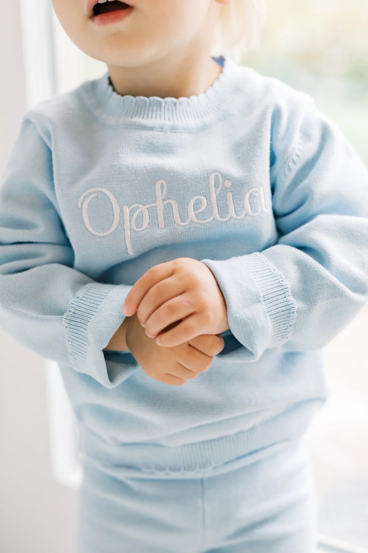 girls knit organic cotton set