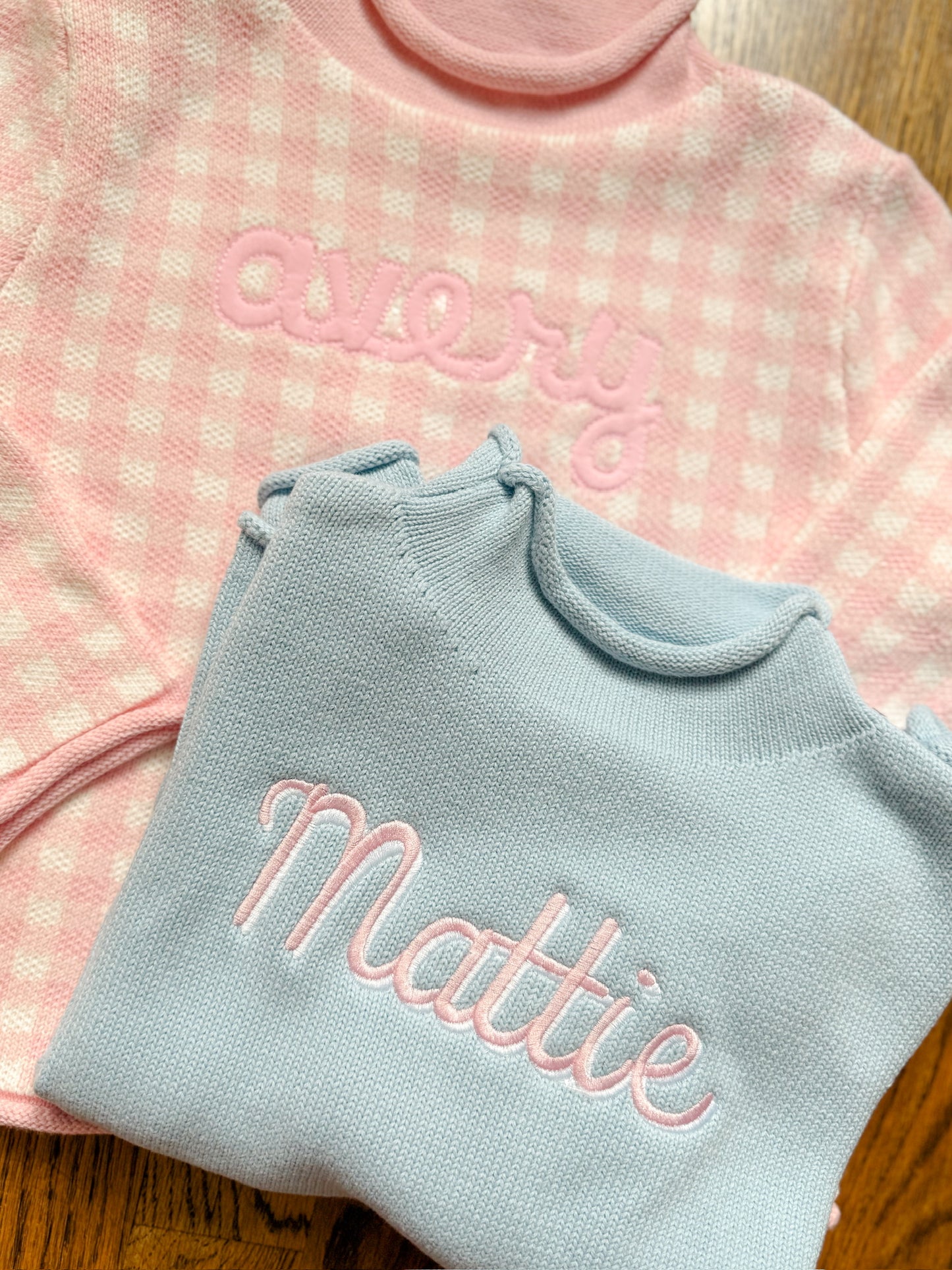 HJ signature rollneck- pink gingham