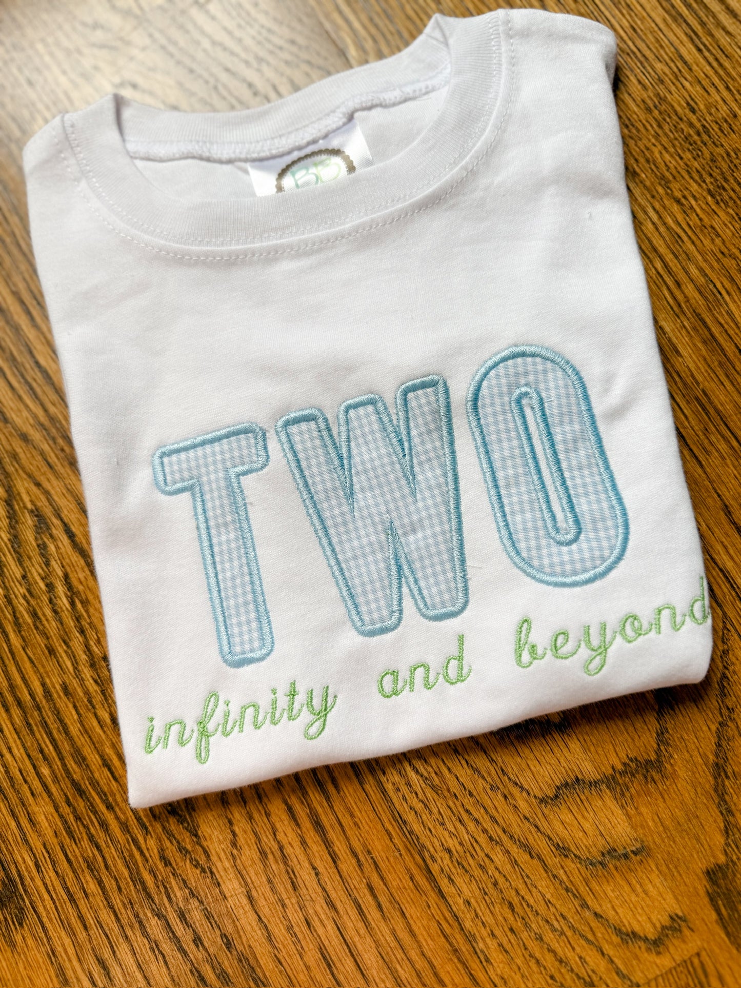 Two infinity applique birthday