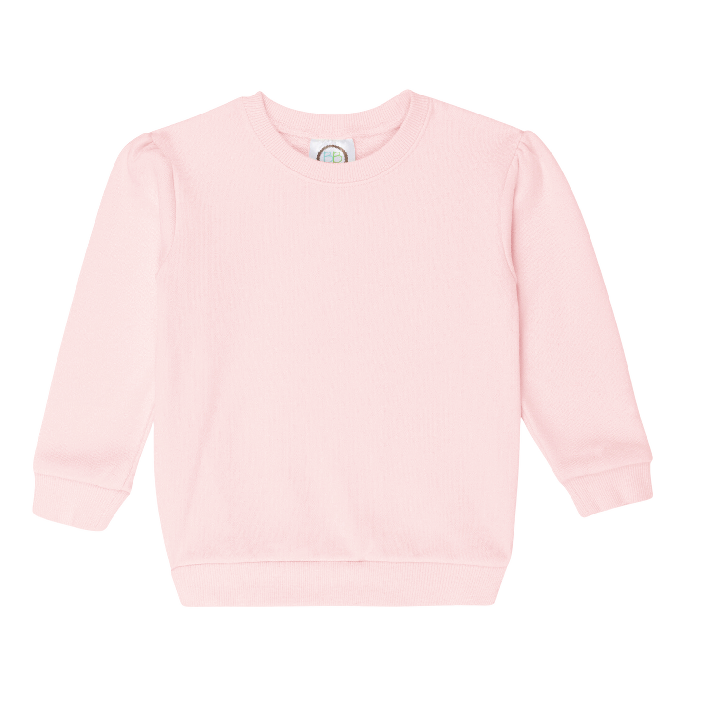 Girl puff sleeve sweatshirt- Light pink