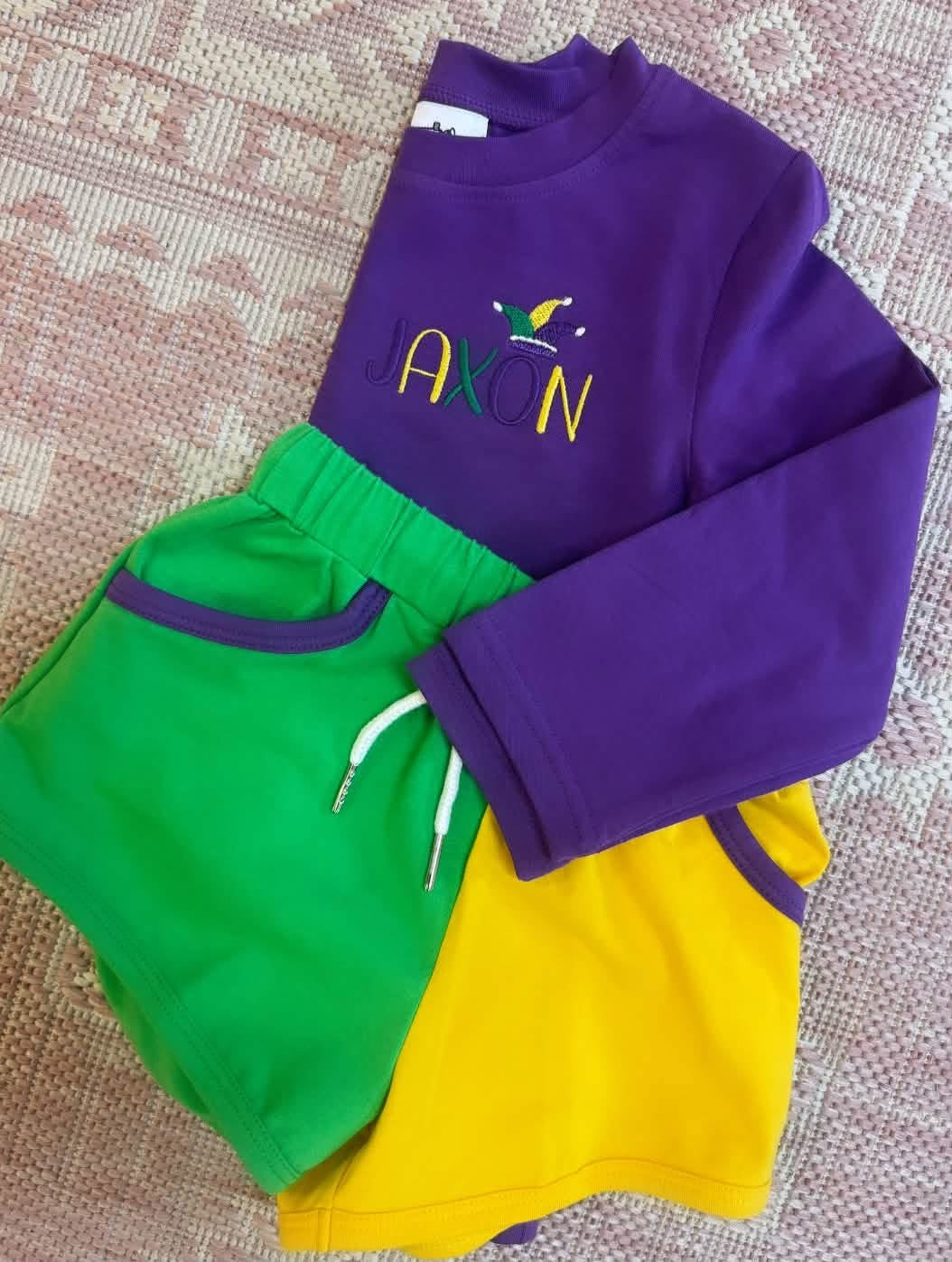 Mardi Gras short set