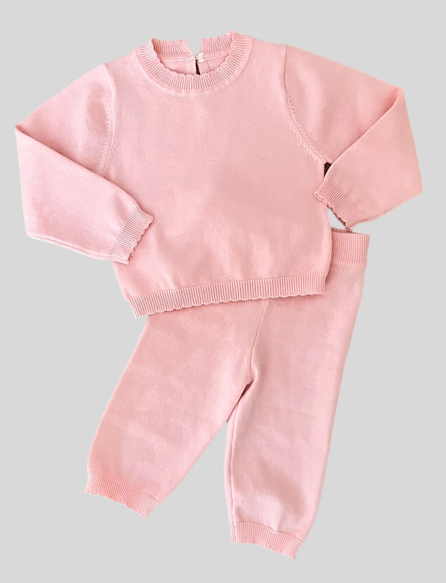 girls knit organic cotton set