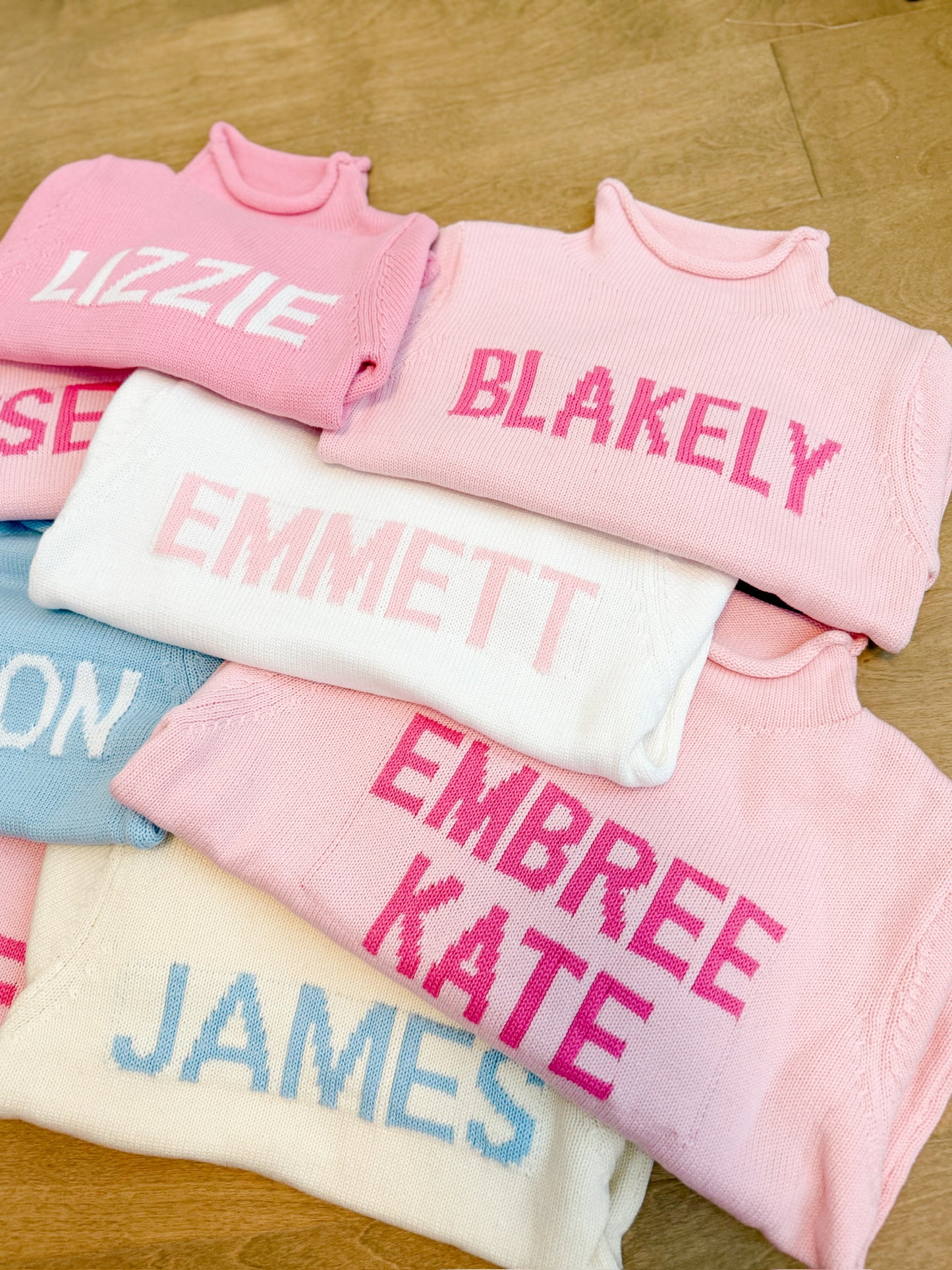 CUSTOM name knit sweater