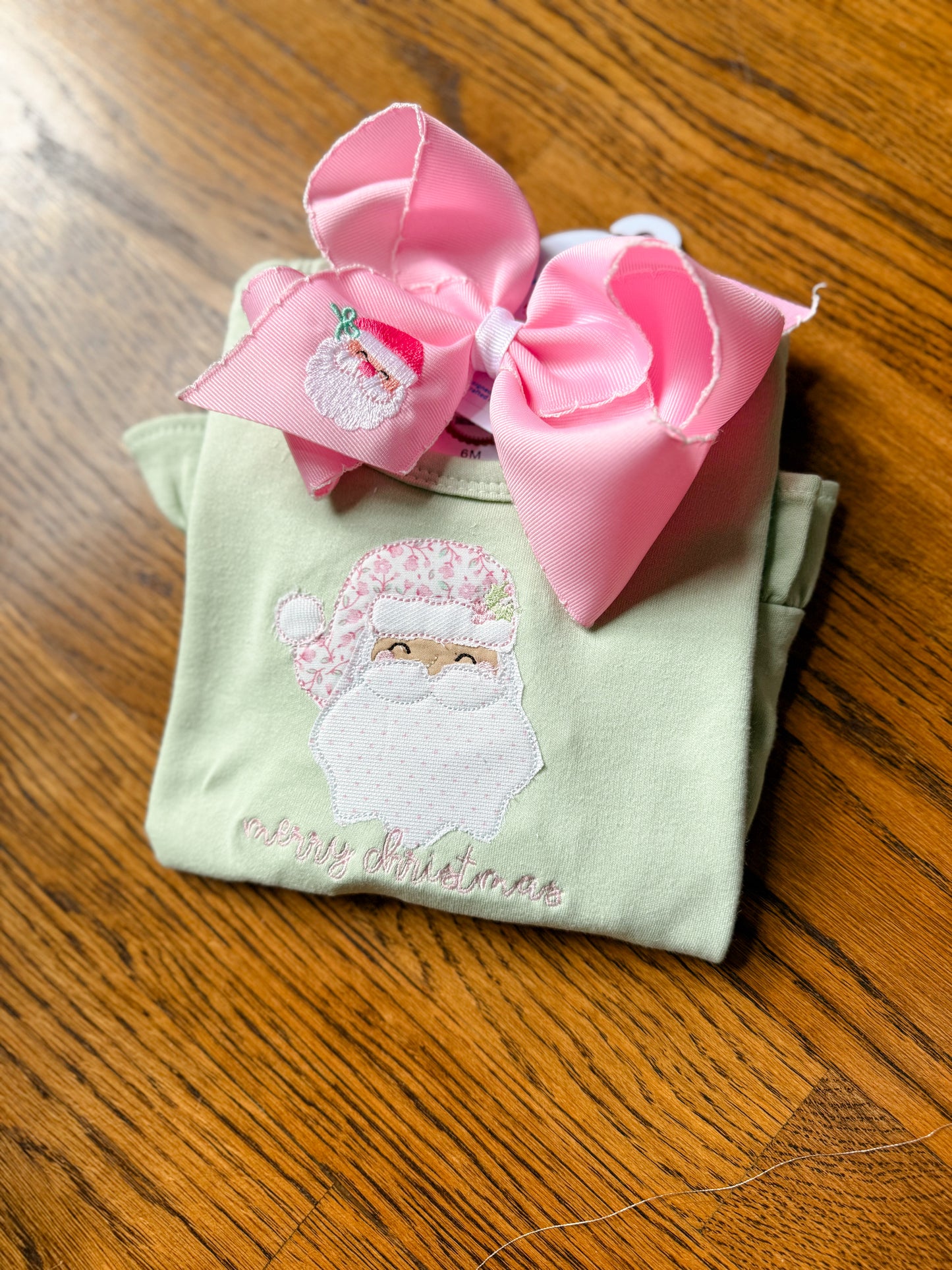 All pink Santa applique