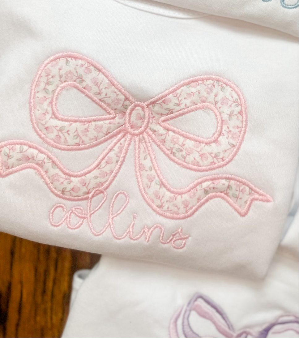 Simple Bow applique shirt