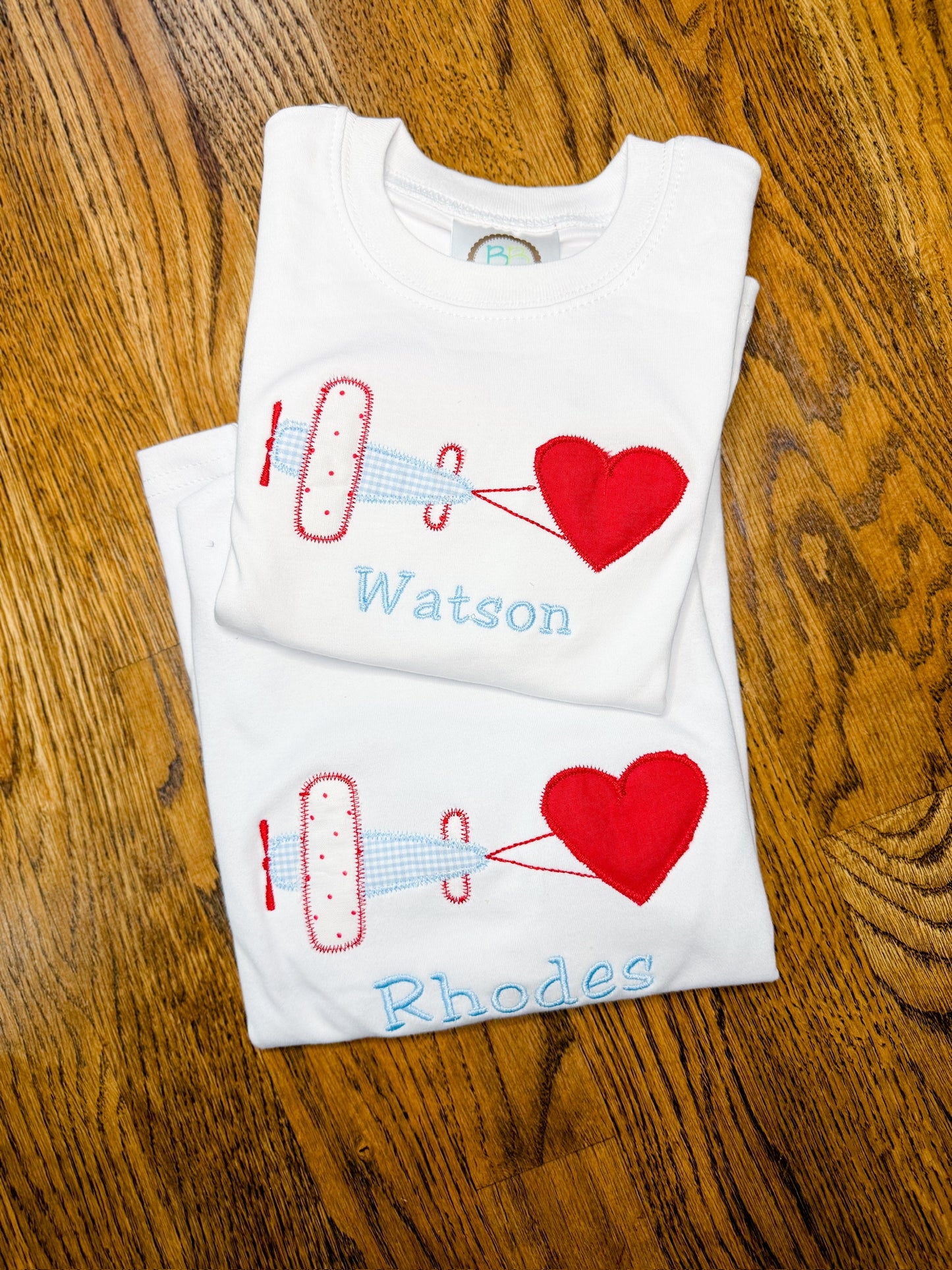 Love plane appliqué