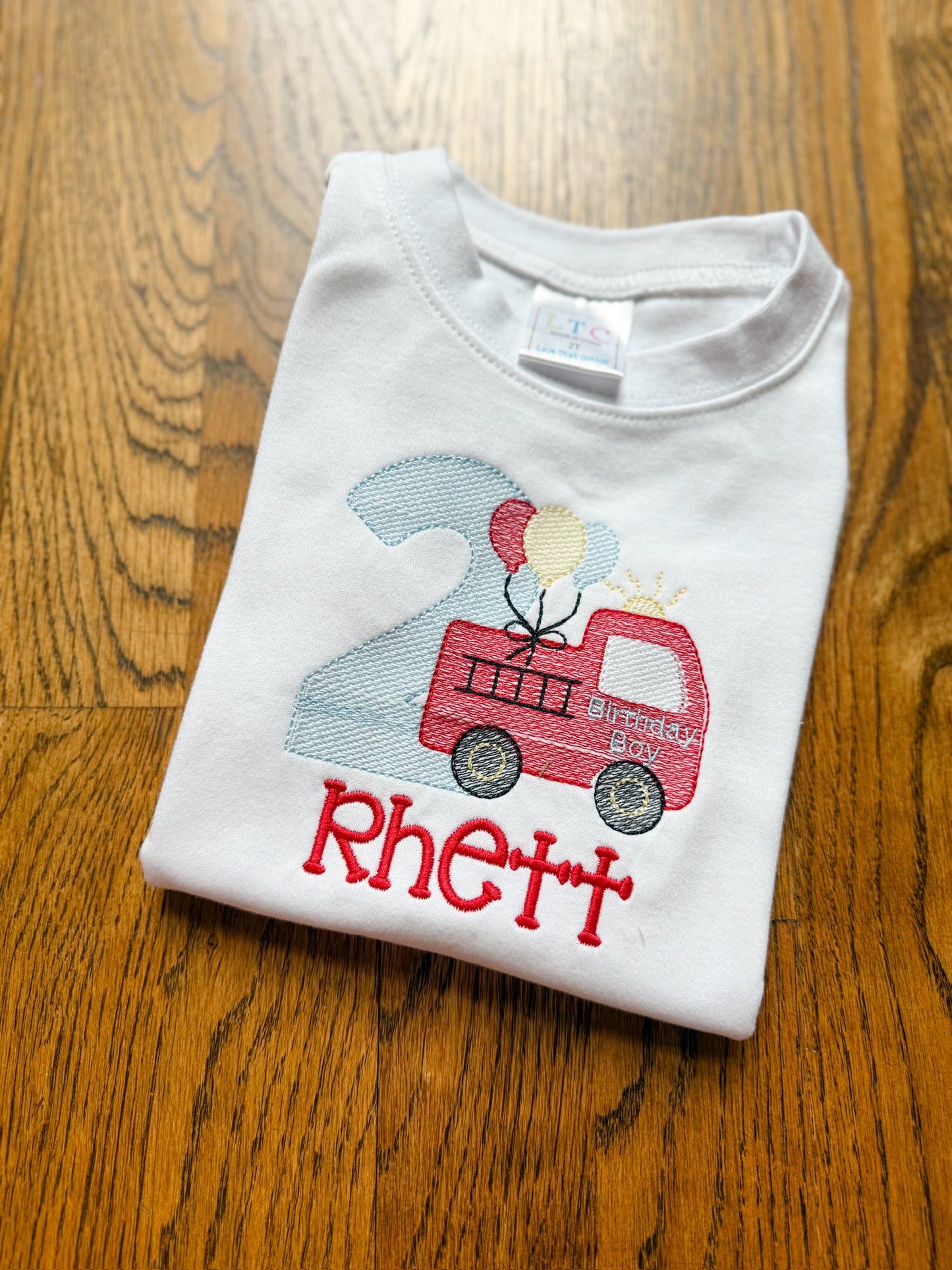 Firetruck birthday sketch