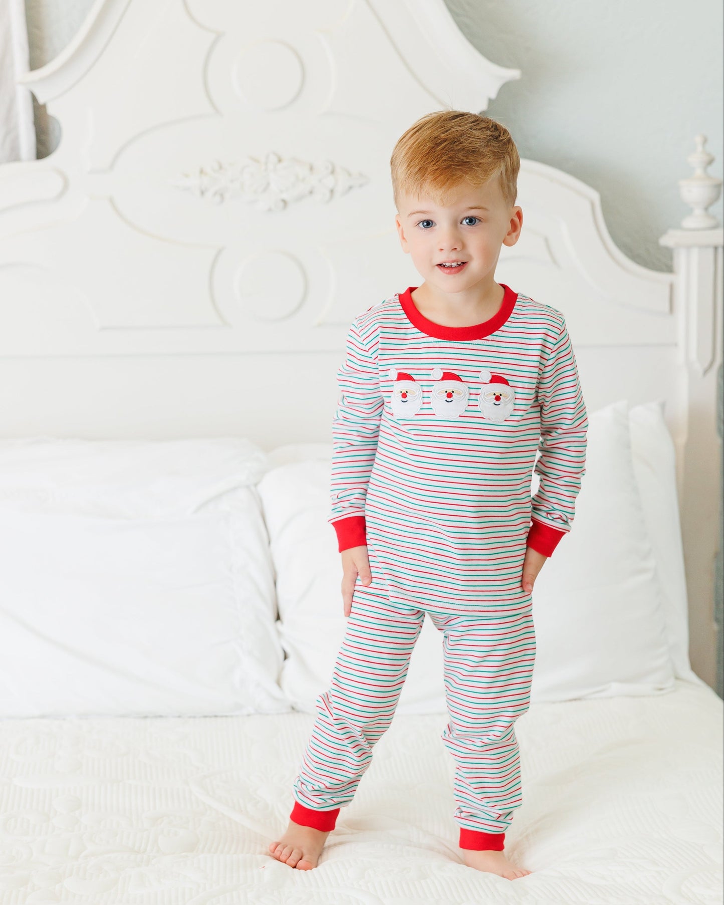 Christmas candy stripe santa set