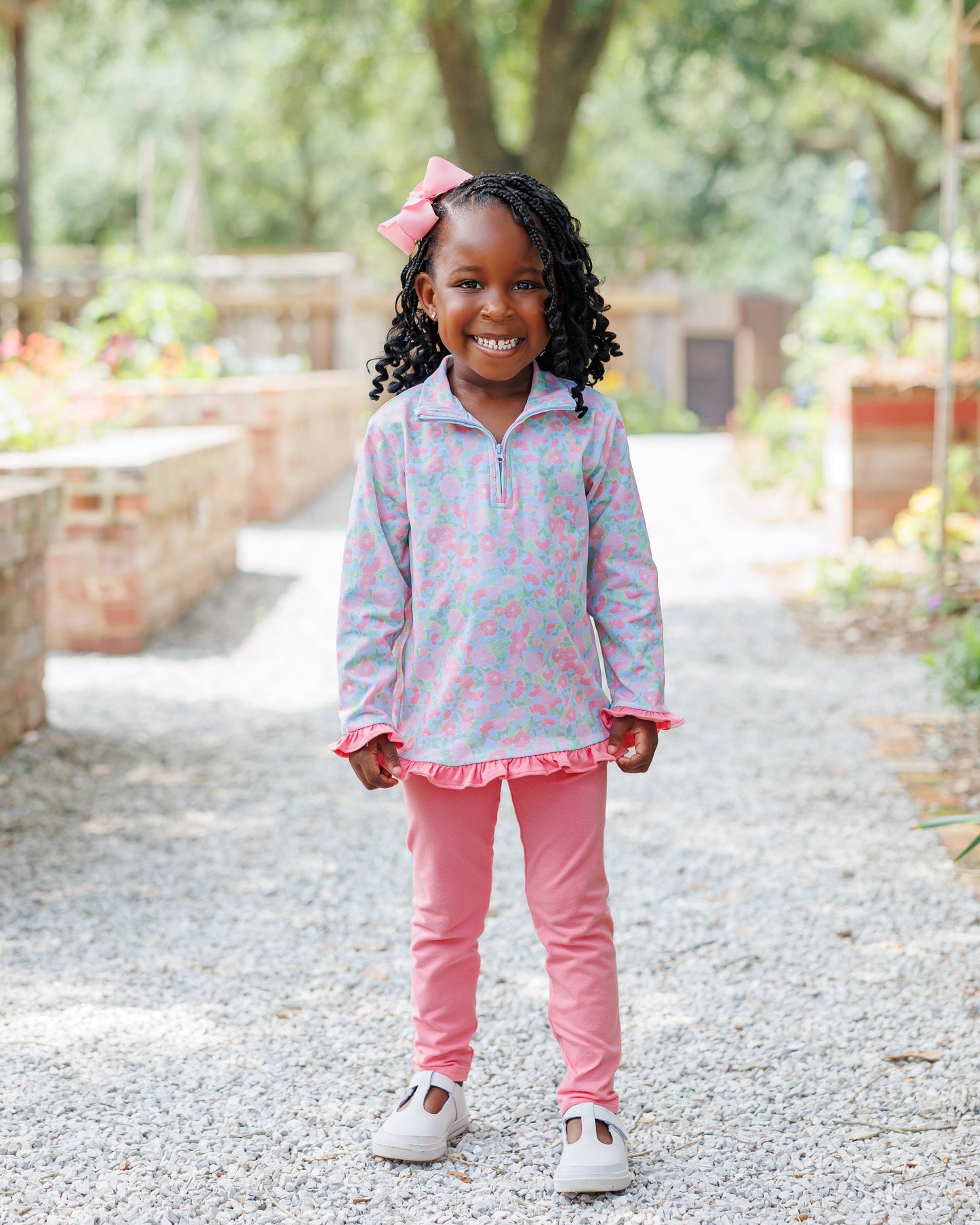 Cottage blooms elise ruffle pullover set