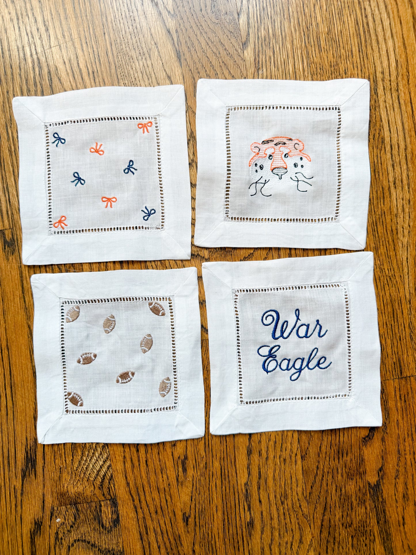 Custom gameday Linen Cocktail Napkins