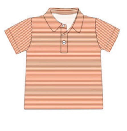 PREORDER game day polos-orange and white