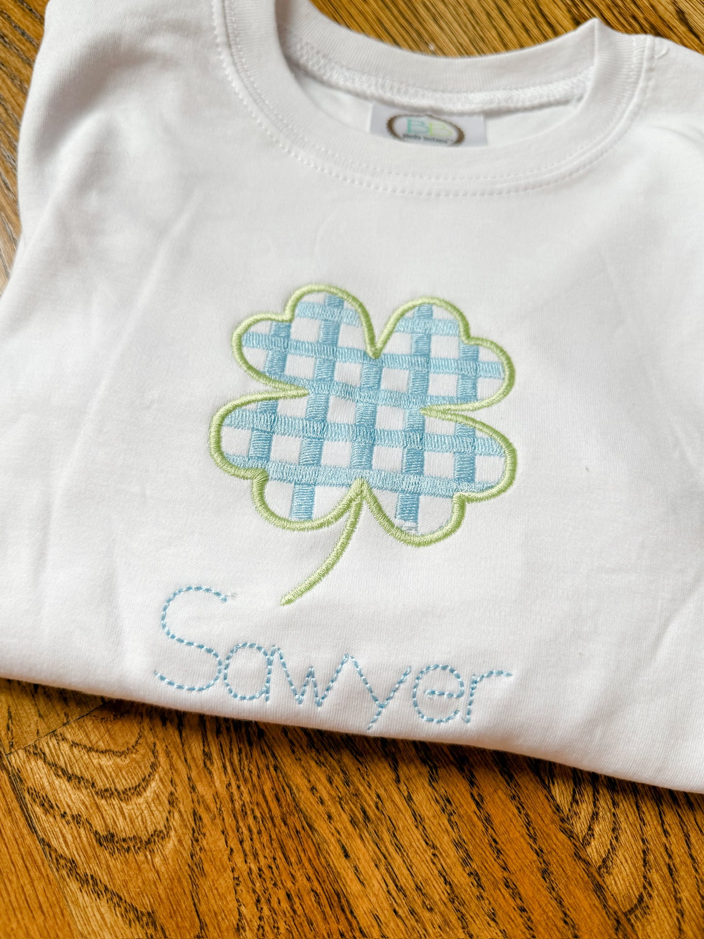 Gingham shamrock boy