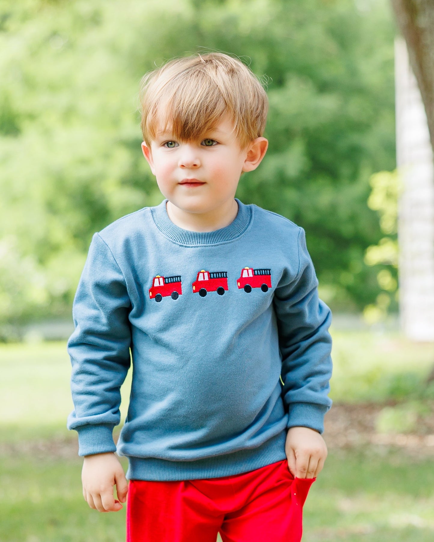 firetruck french terry pullover