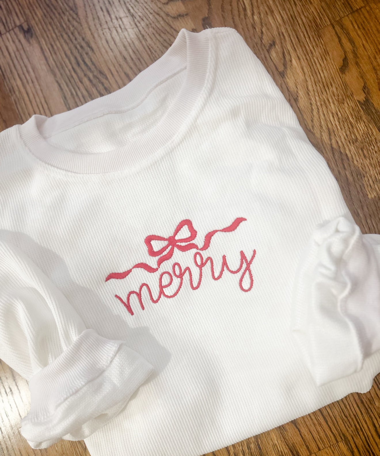 Merry with bow sweatshirt