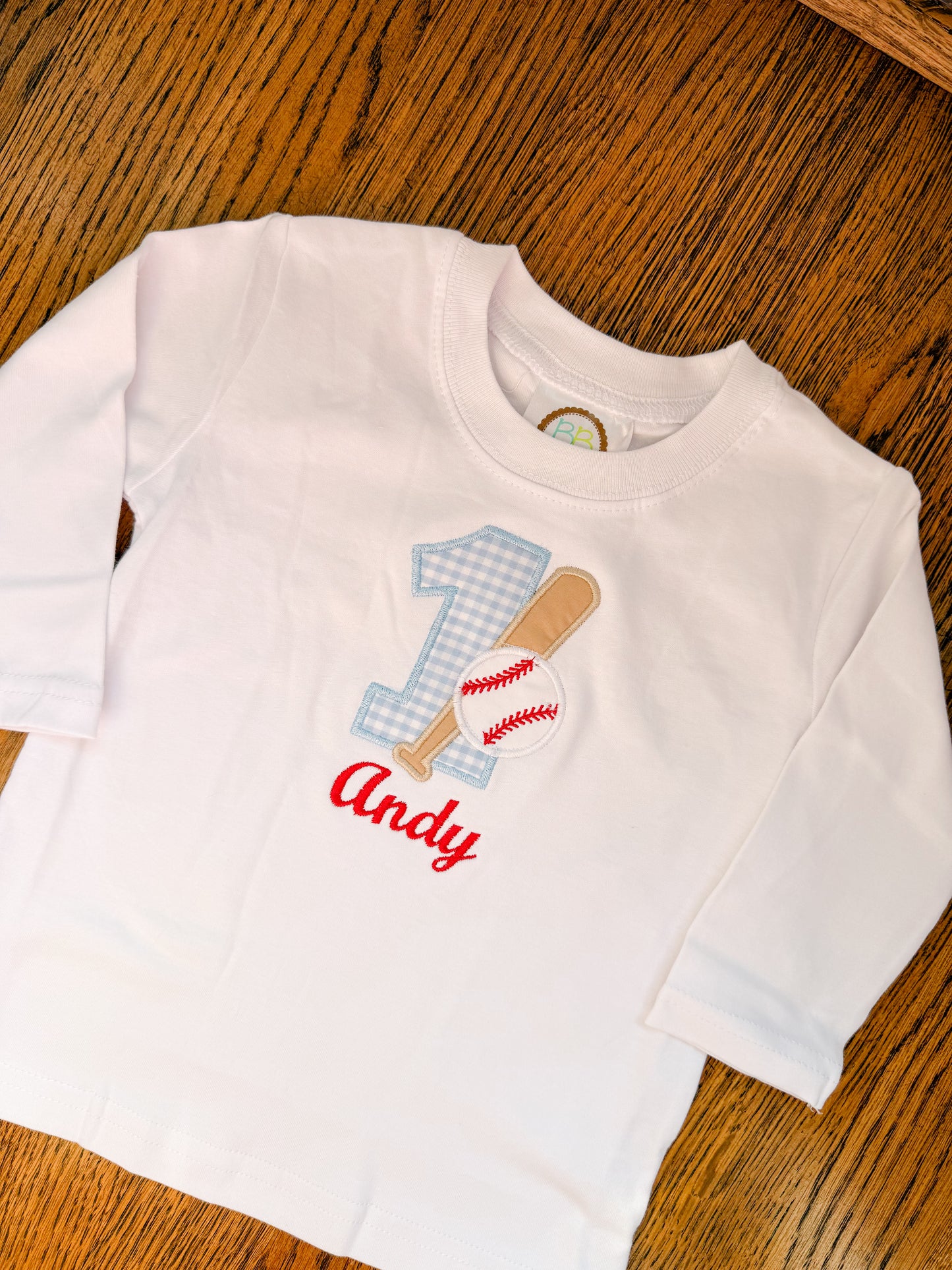 Birthday baseball applique