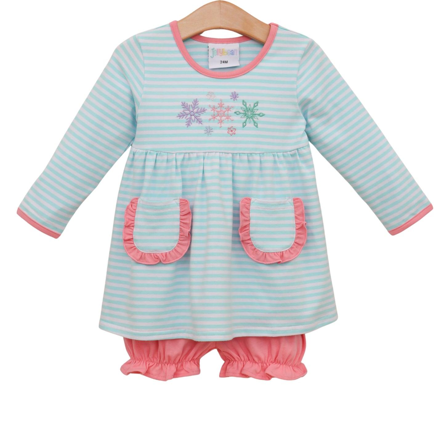 Let it snow ruffle bloomer set