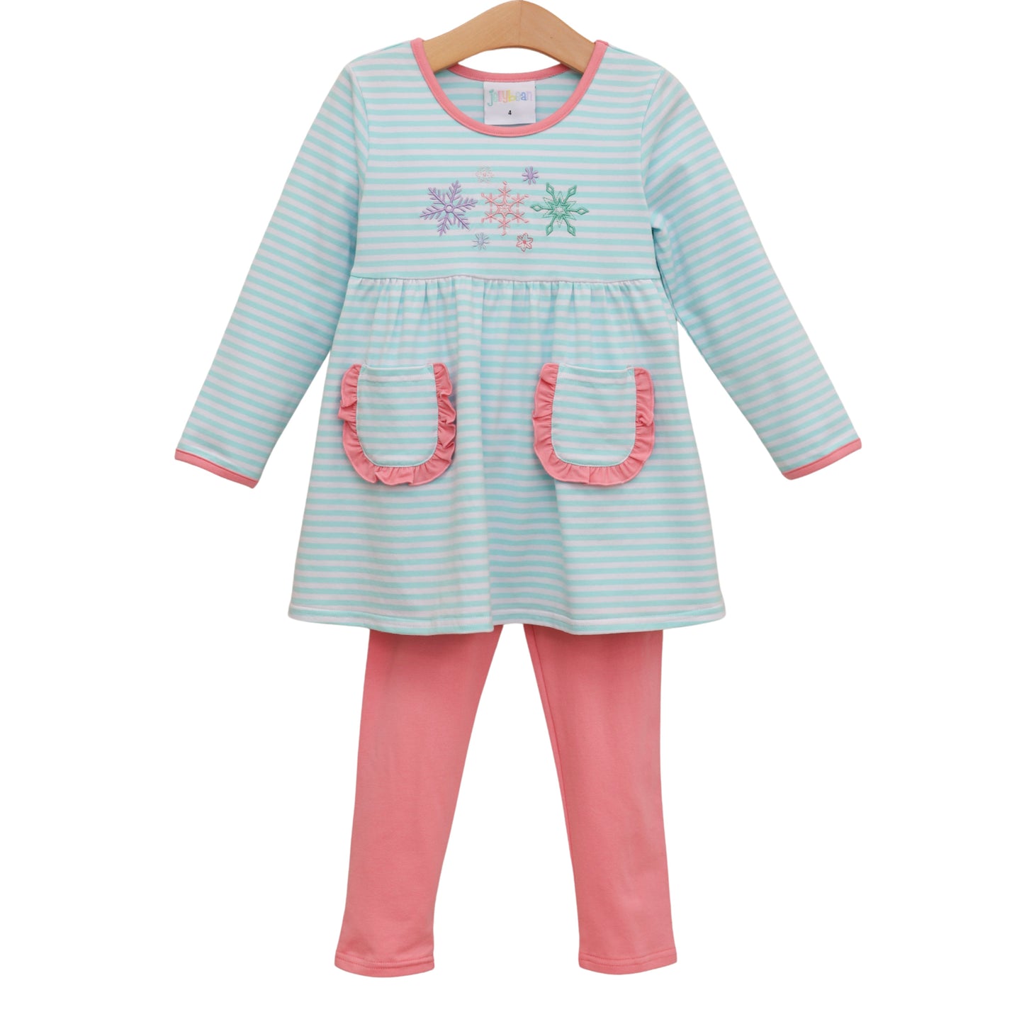 Let it snow ruffle pants set