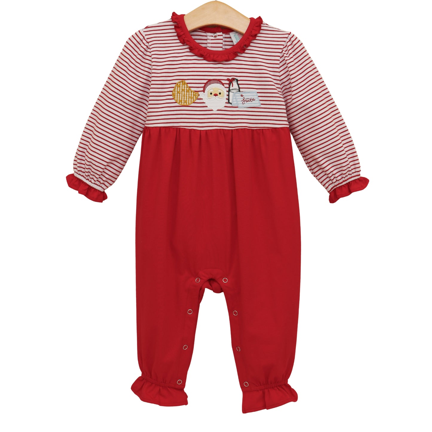 santa's treats ruffle romper