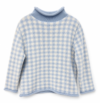 HJ signature rollneck- blue gingham