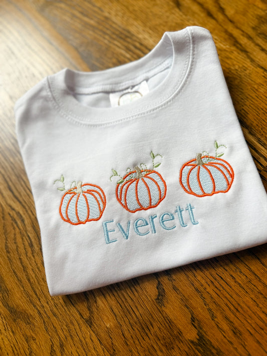 Boy pumpkin sketch trio