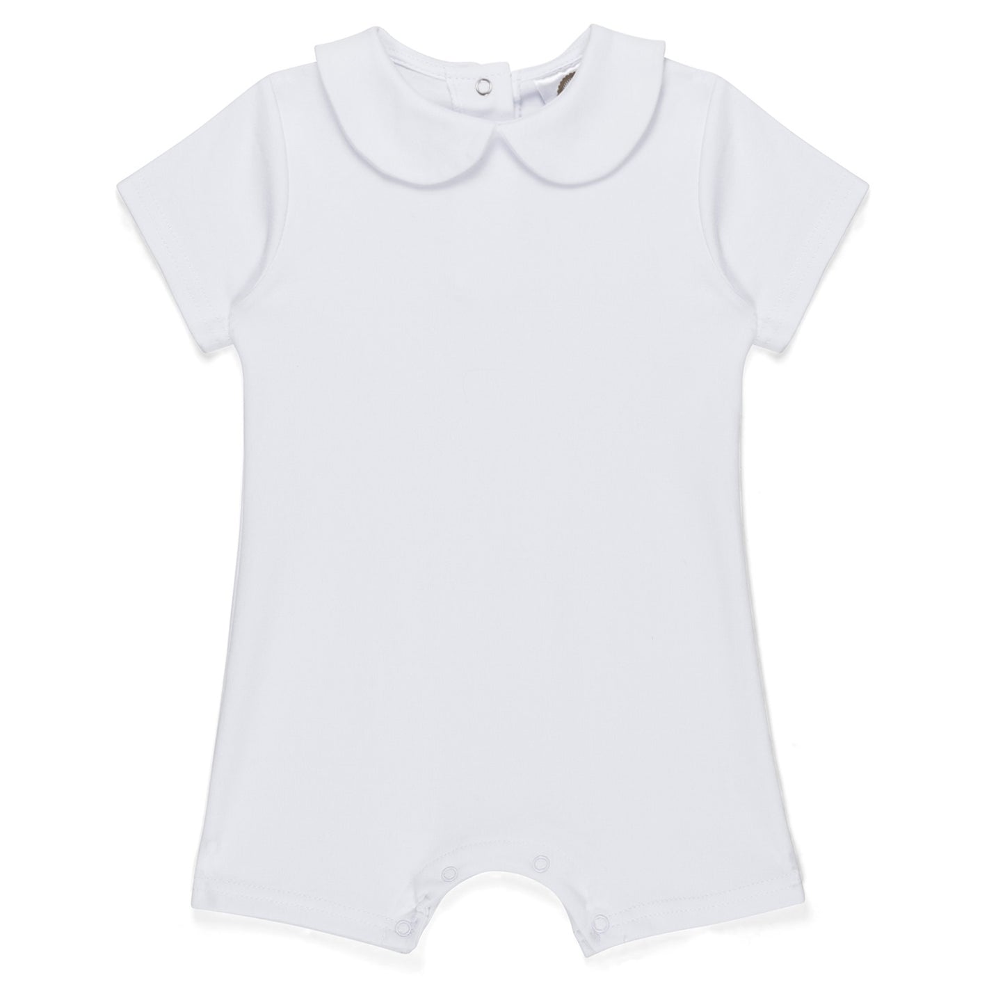boys short sleeve peter pan romper