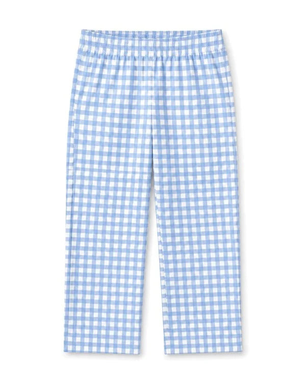 Gingham knit pants