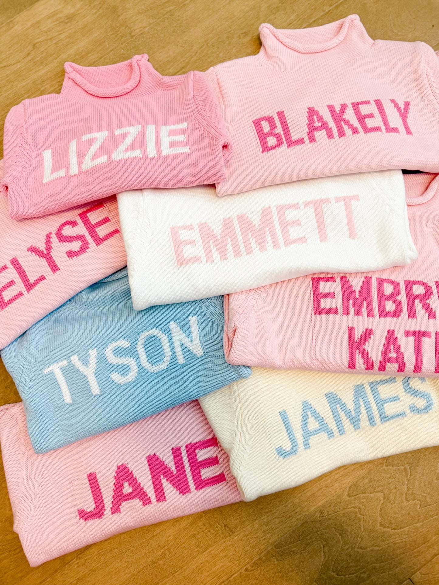 CUSTOM name knit sweater