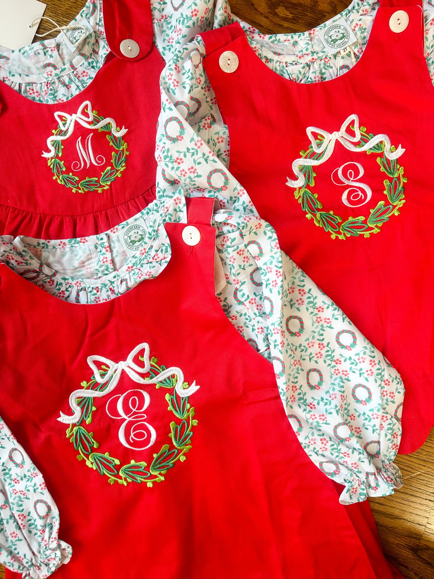 Christmas initial wreath