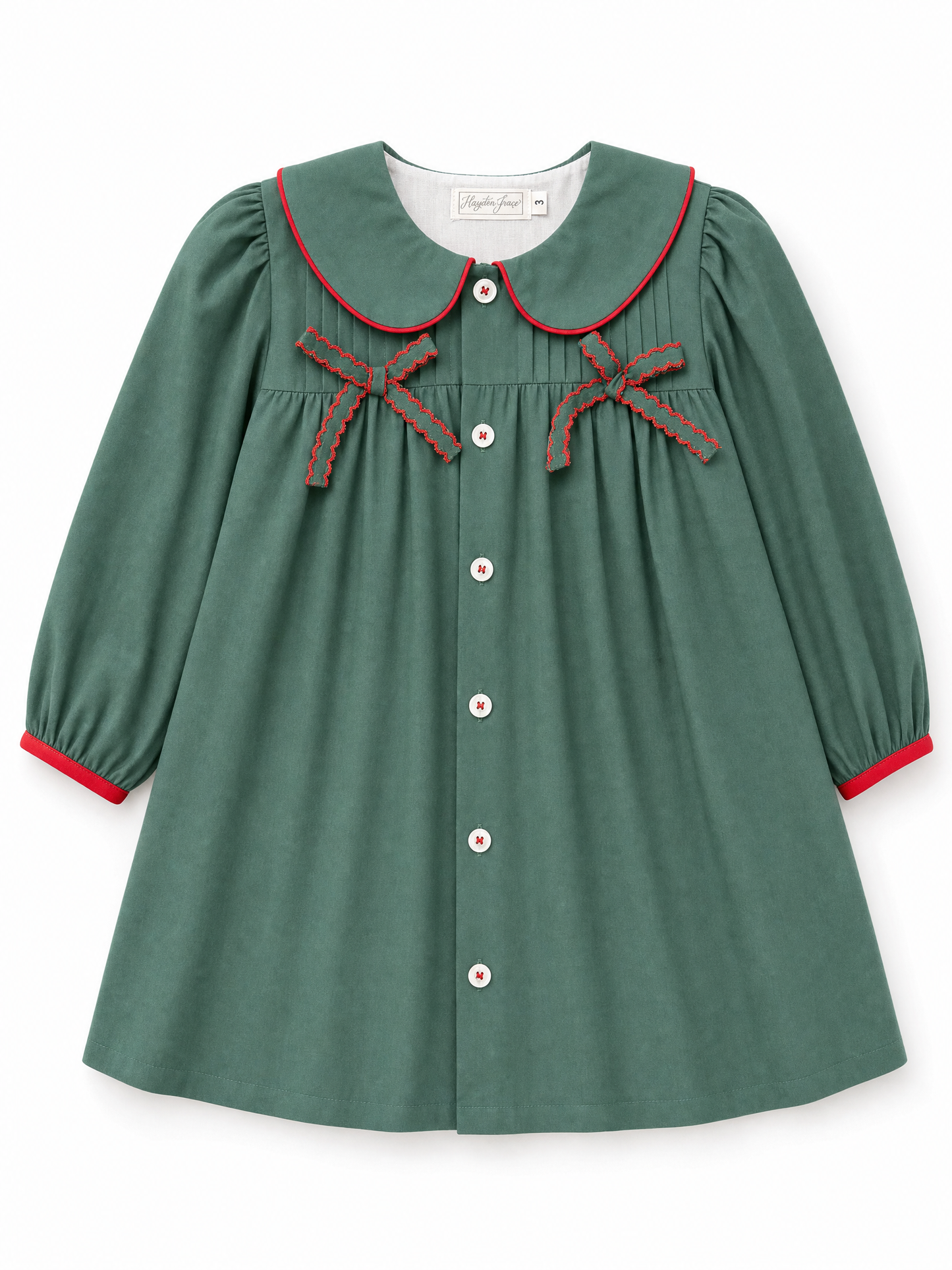 Evergreen bow dress