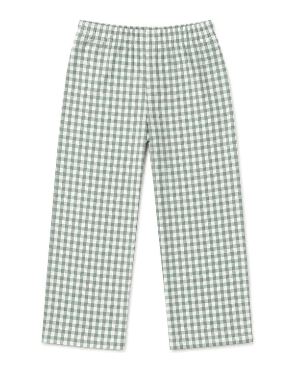 Gingham knit pants