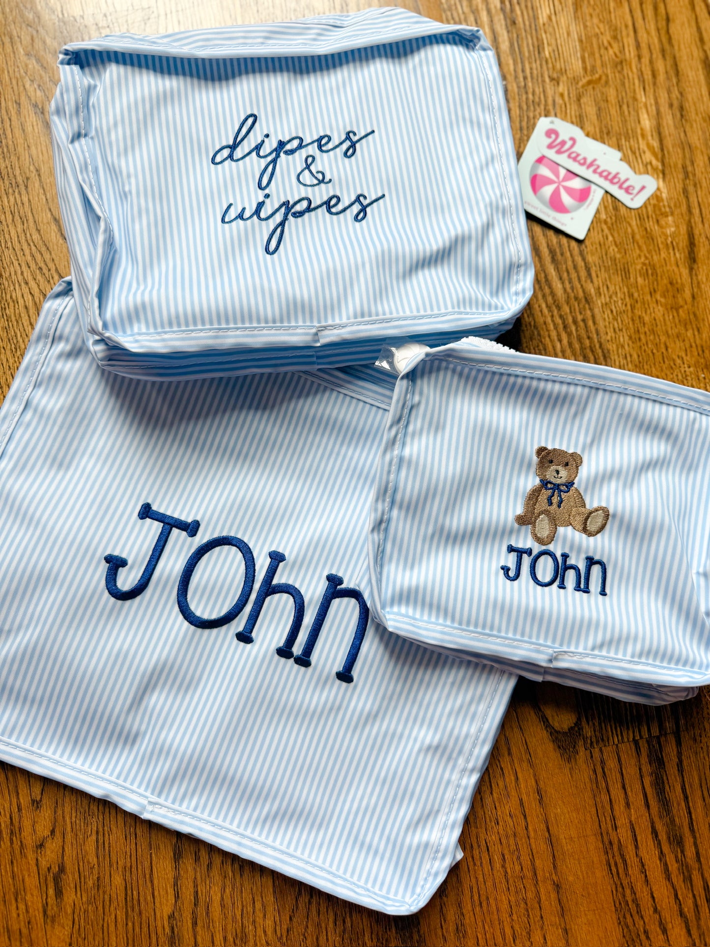 Blue stripe stacking set