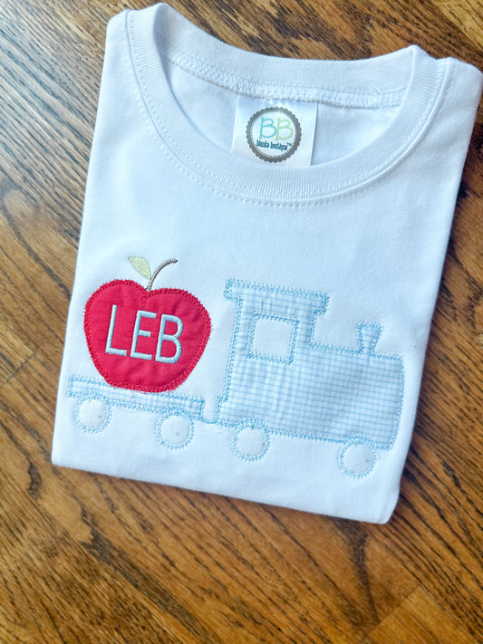 Apple train appliqué