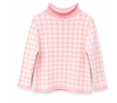 HJ signature rollneck- pink gingham