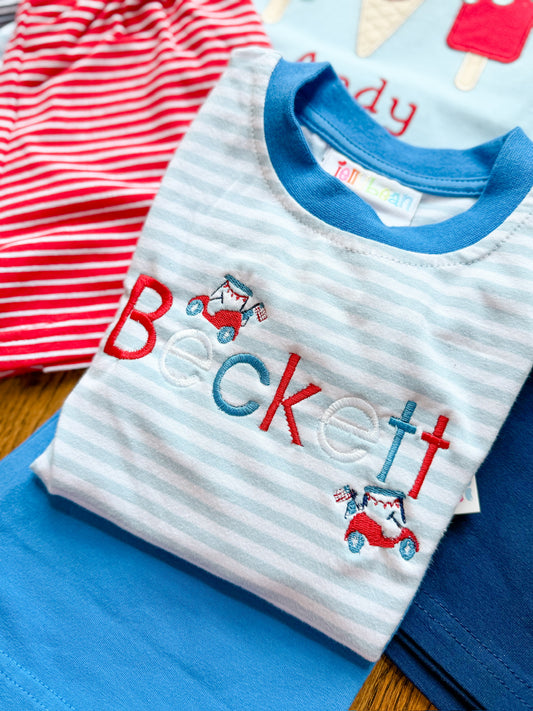 Patriotic Golf cart Mini w/ Name