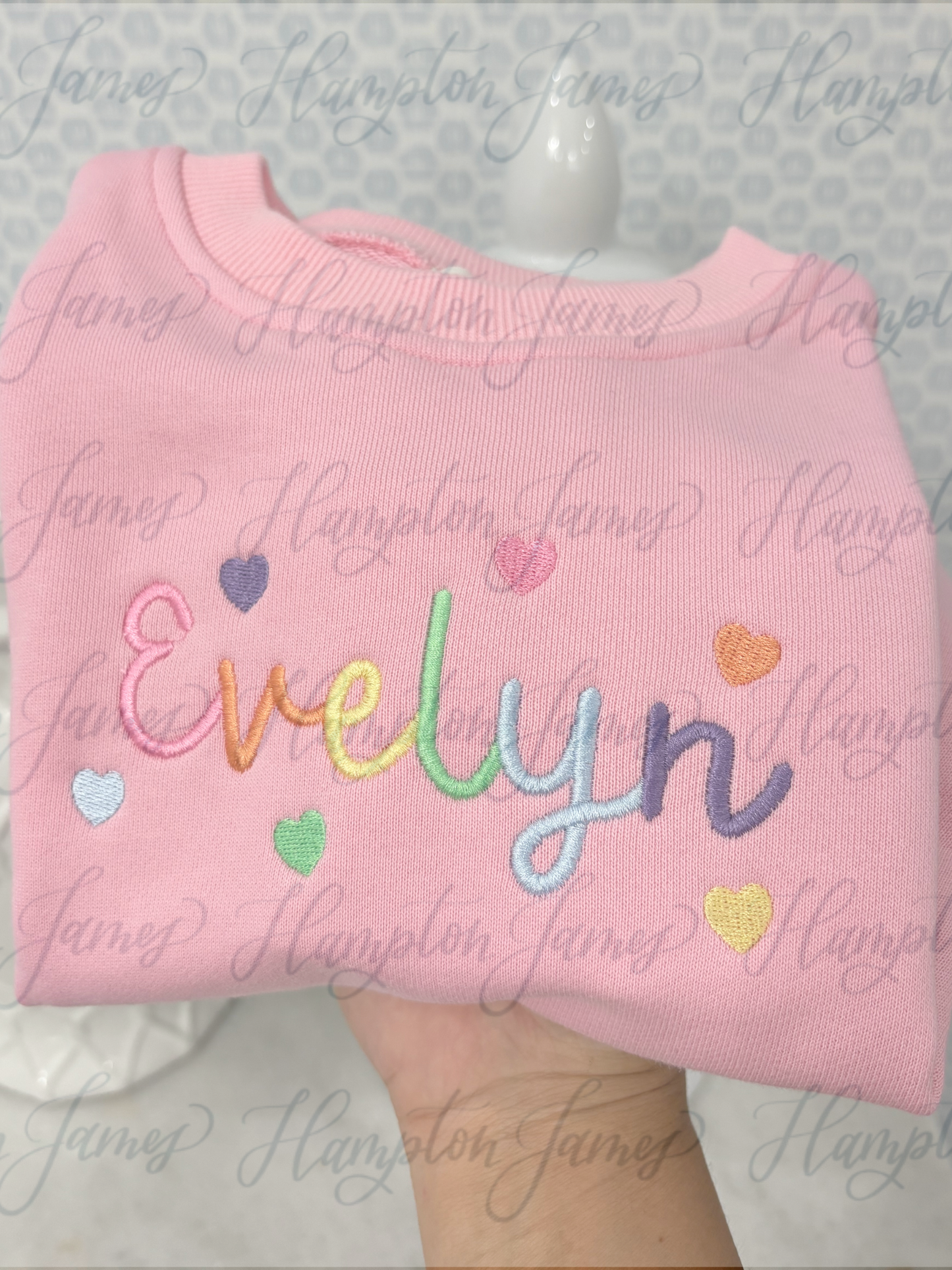 HJ sweatshirt bubble-Light pink