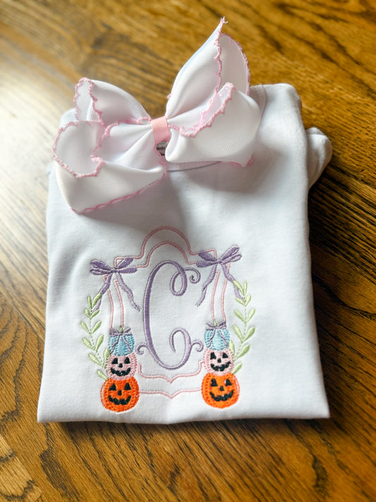 Jack-O-Lantern bow crest