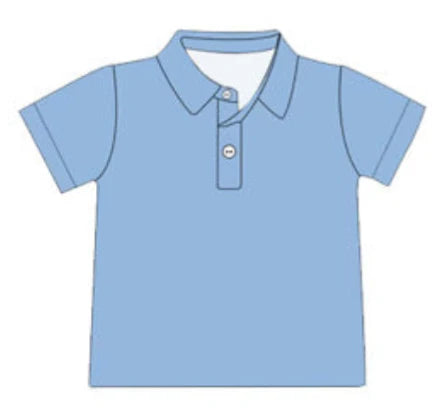 PREORDER game day polos- light blue