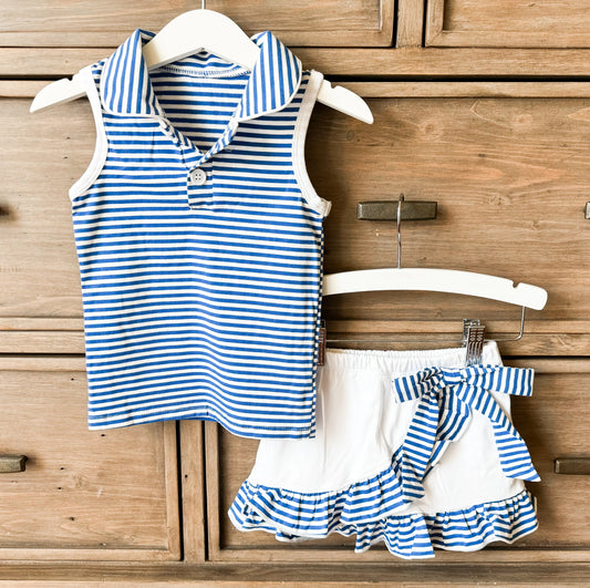 PREORDER game day skort sets-royal blue