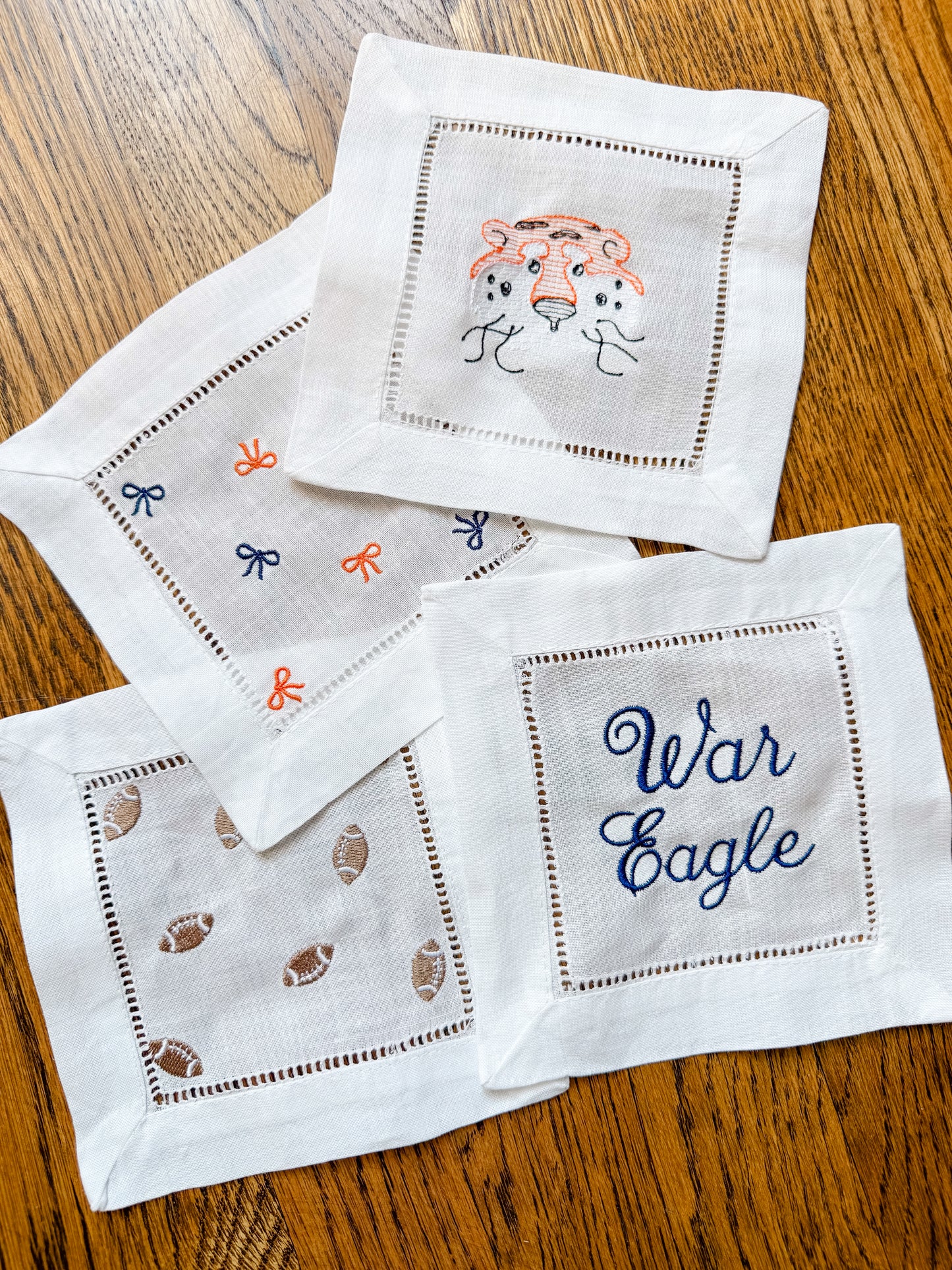 Custom gameday Linen Cocktail Napkins