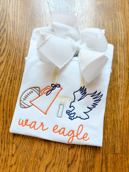 Eagle football w/ bow gameday