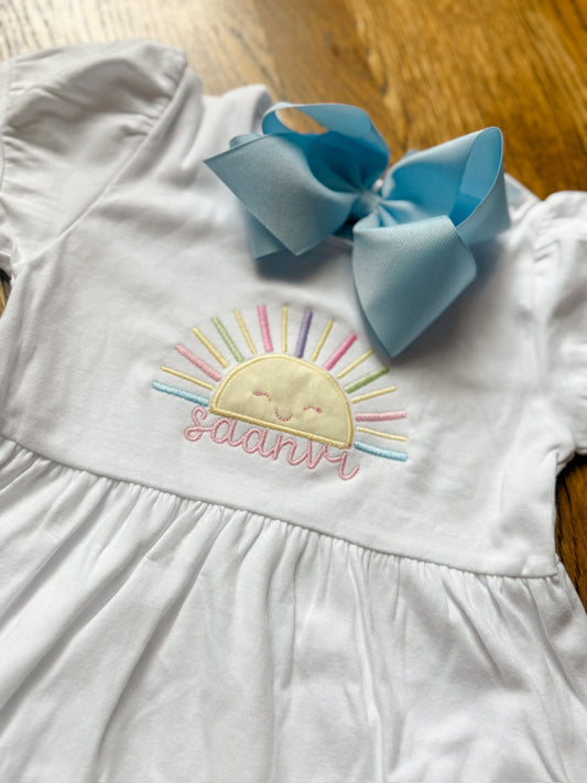 Half sunshine applique