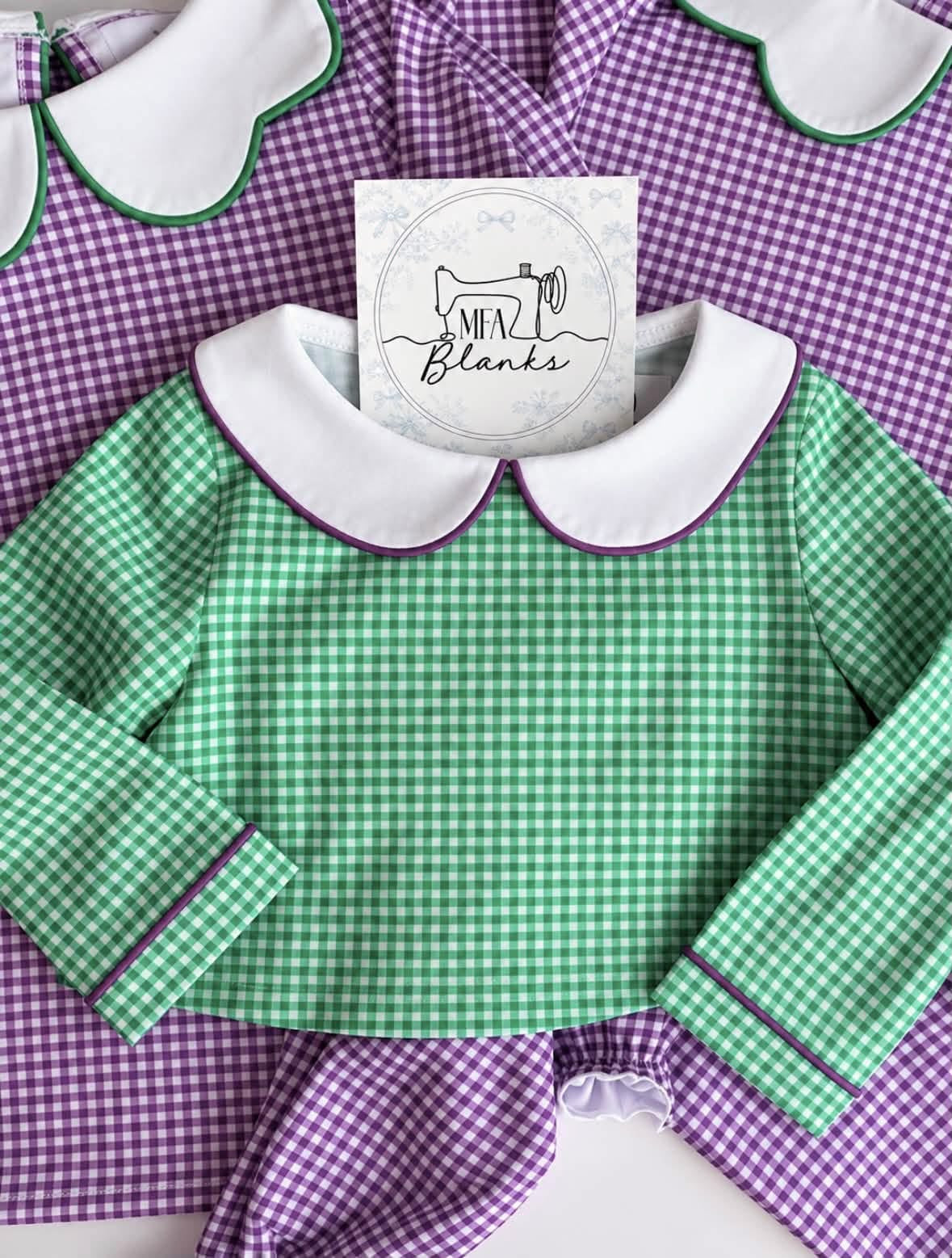 Green gingham bubble