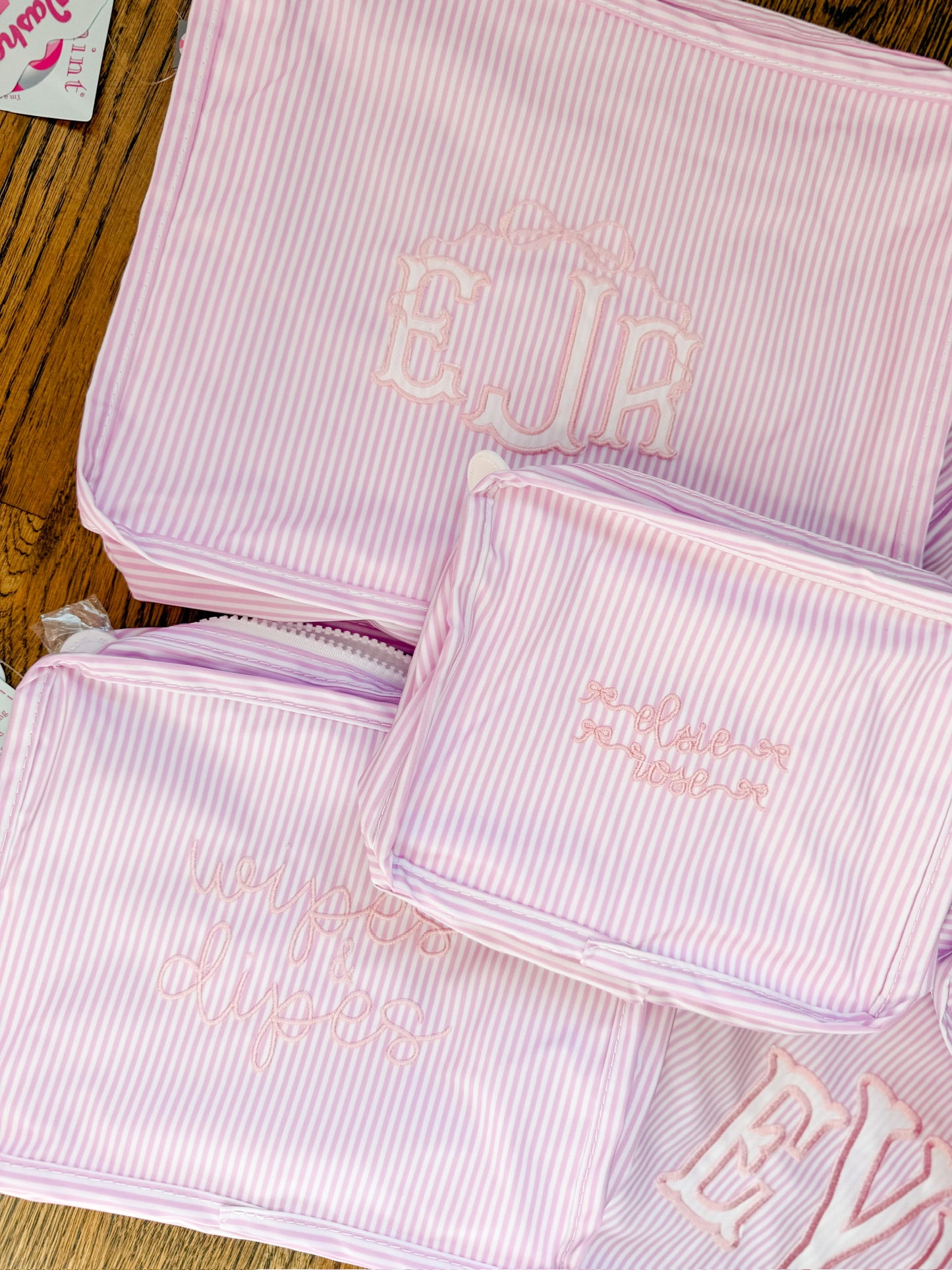 Pink stripe stacking set