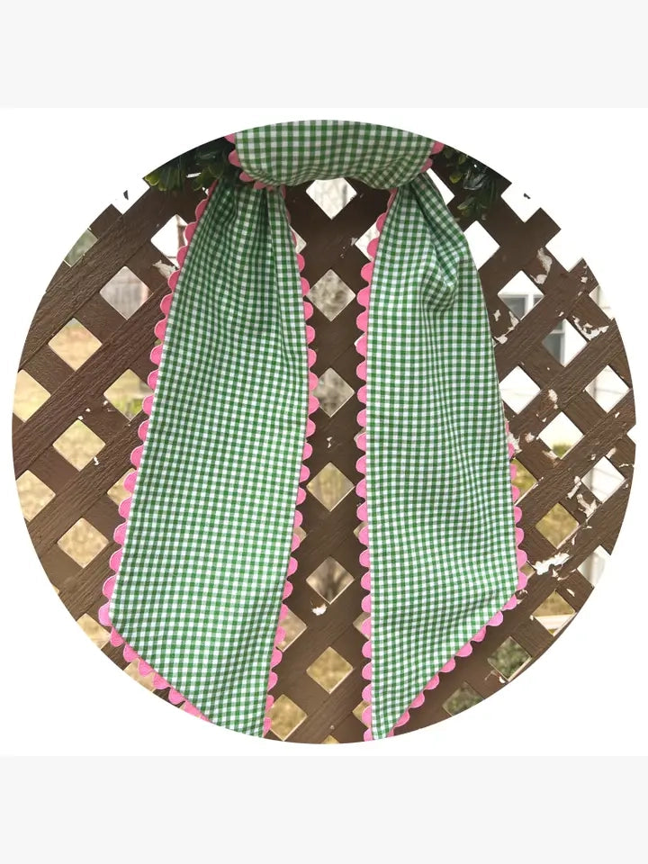 Gingham/kelly with bright pink