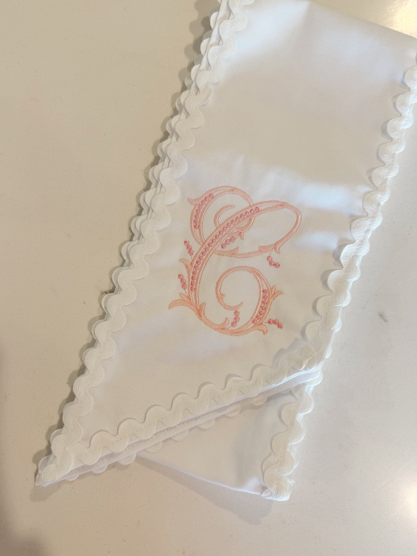 Wreath Sash-ric rac trim