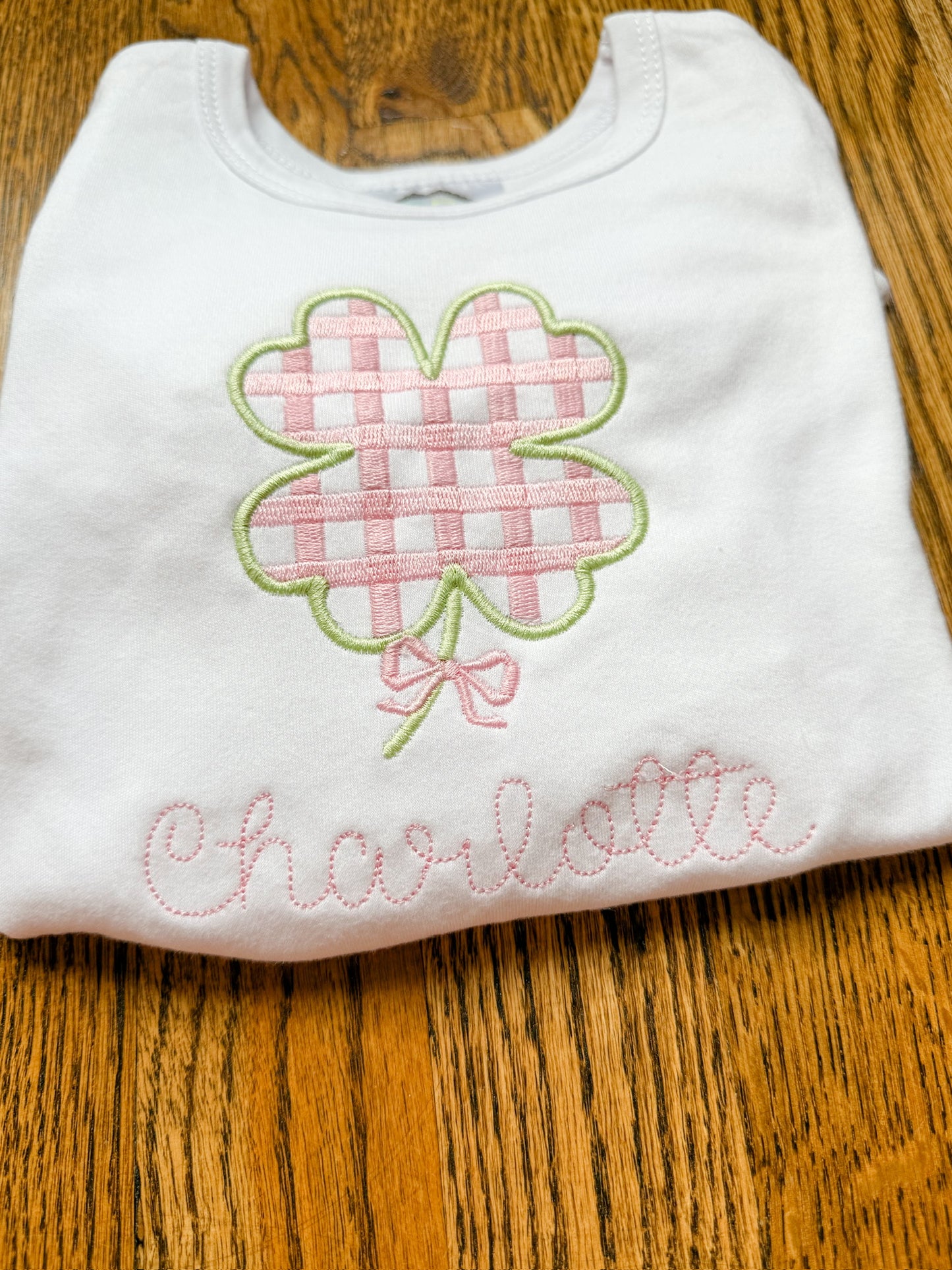 Gingham shamrock girl